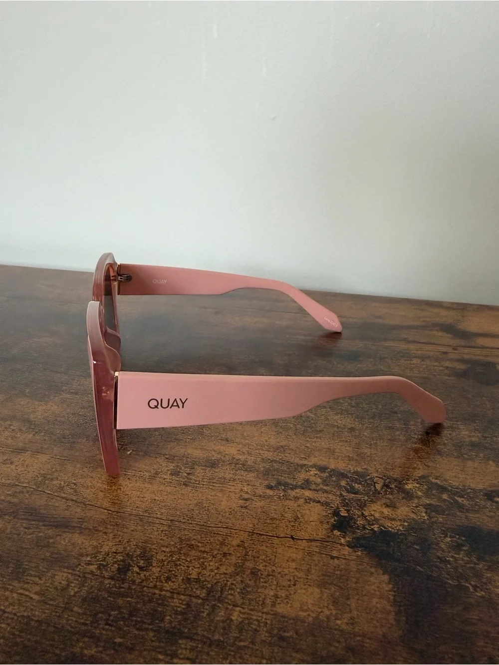 Quay Australia Total Vibe Style Pink Square-Frame Sunglasses